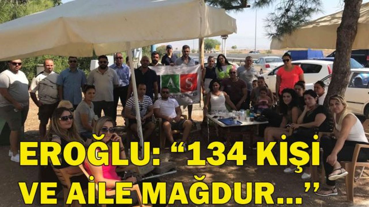 Cas Çalışanları Ercan’daki Çadırda Eylemlerini Sürdürüyor...