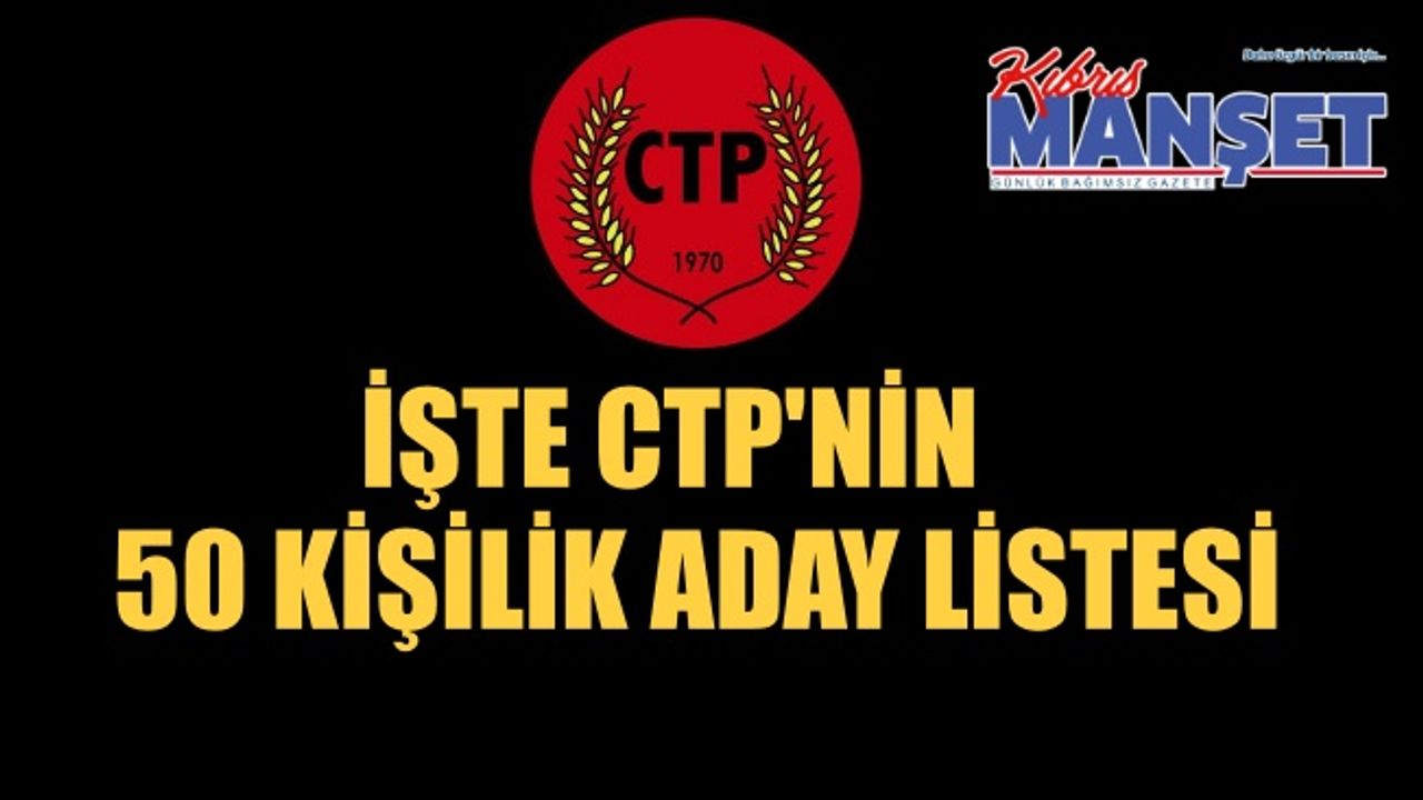CTP’de aday listeleri belirlendi