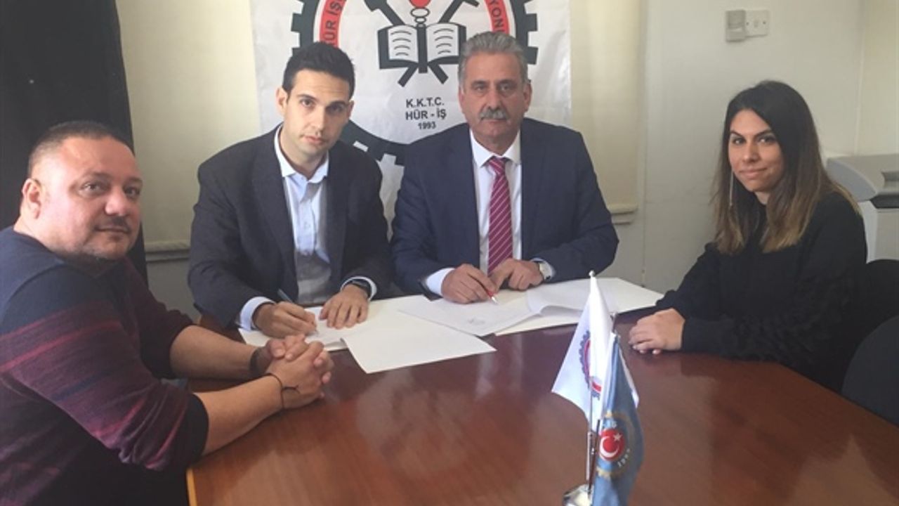Hür-iş Federasyonu ile Kıbrıs Online işbirliği protokolü imzaladı