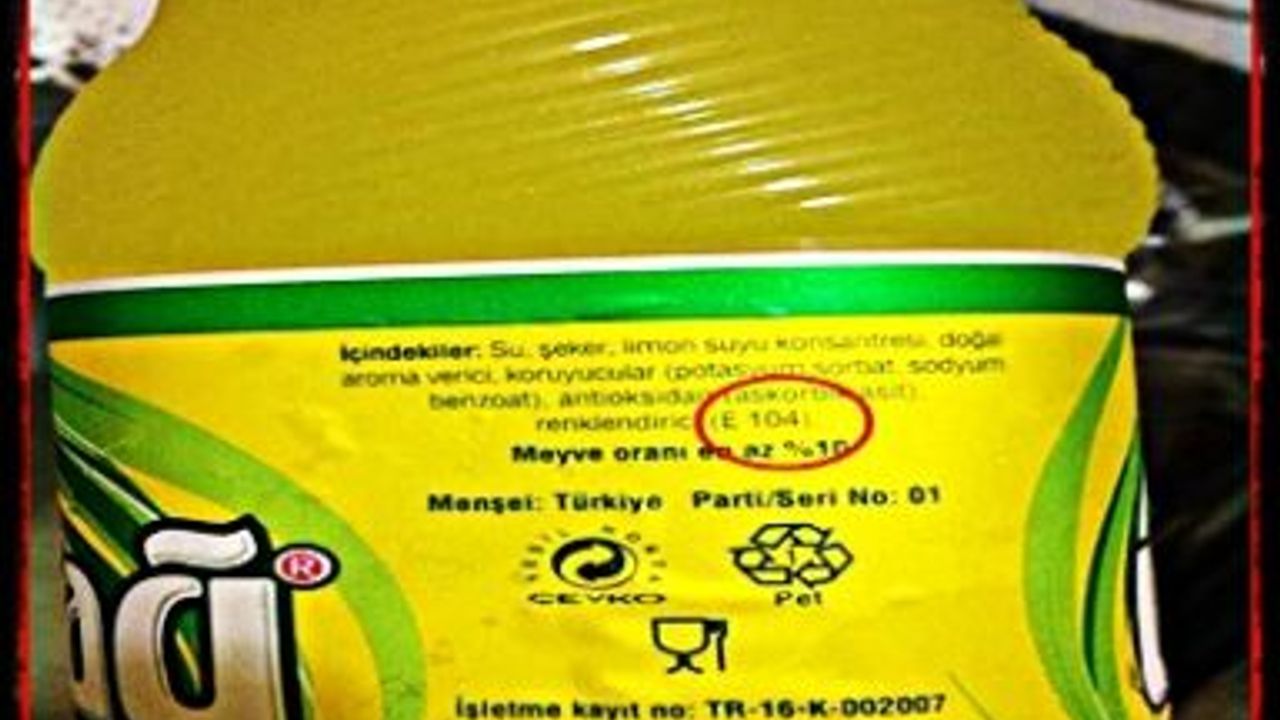 ULUDAĞ LİMONATA’DA SAĞLIĞA ZARARLI E 104 MADDESİ KULLANILIYOR !