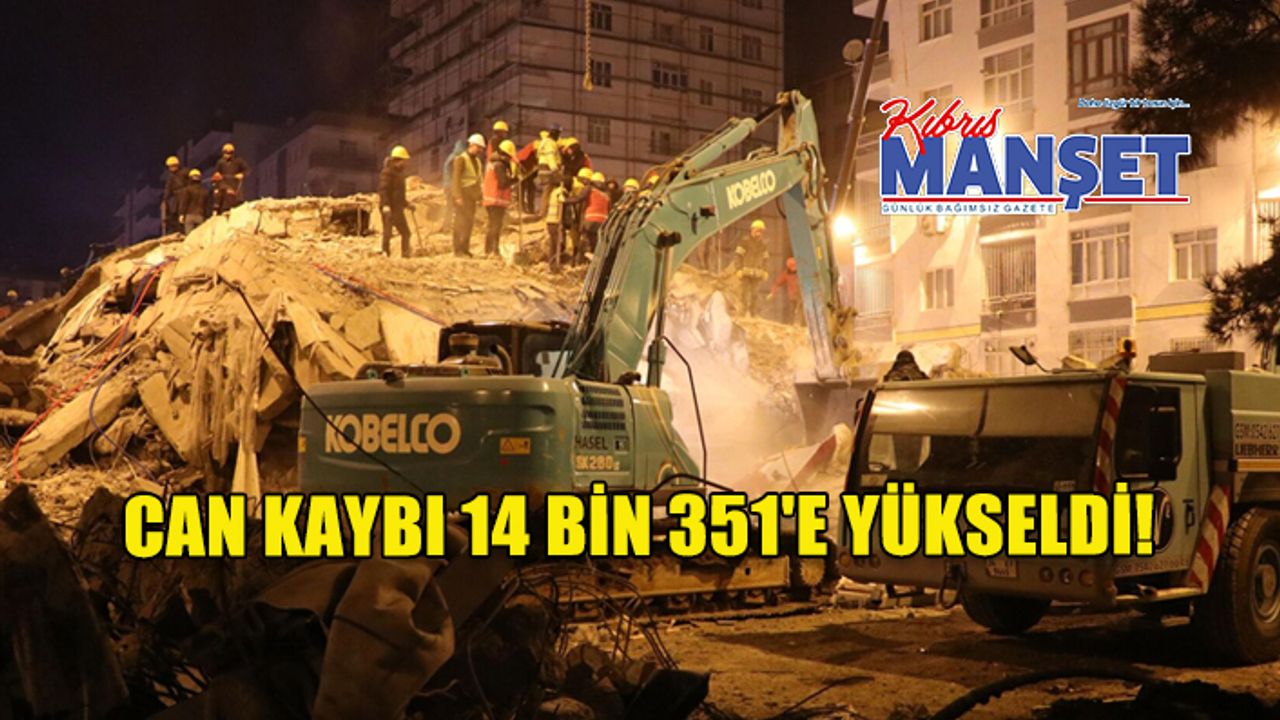 Deprem felaketinde 4'üncü gün: Can kaybı 14 bin 351'e yükseldi!