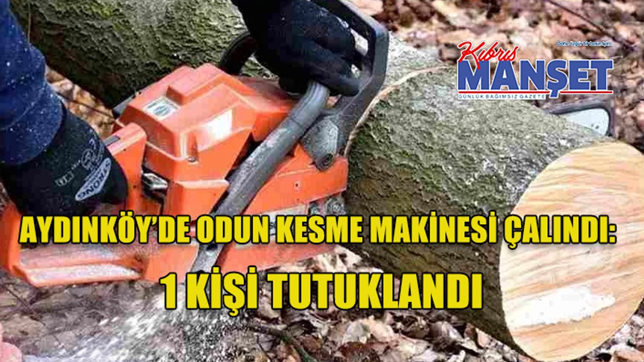 Aydınköy’de odun kesme makinesi çalındı : 1 kişi tutuklandı