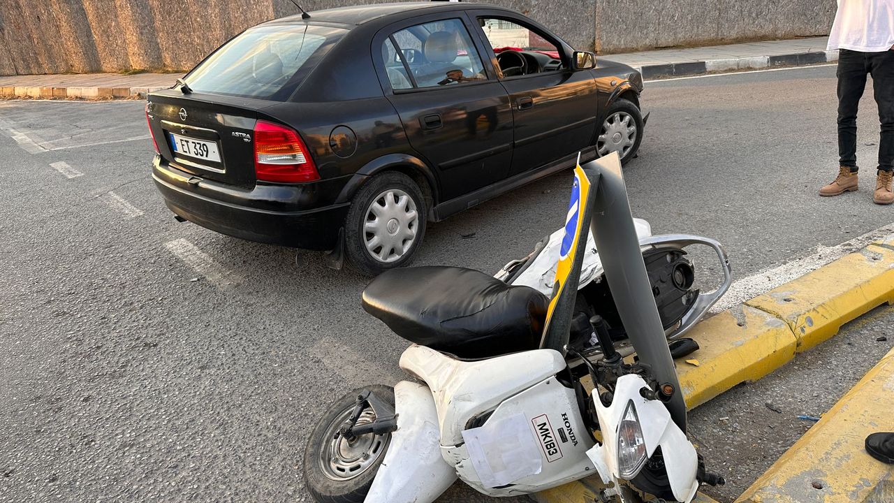 Lefkoşa'da kaza: Motorsiklet sürücüsü yaralandı