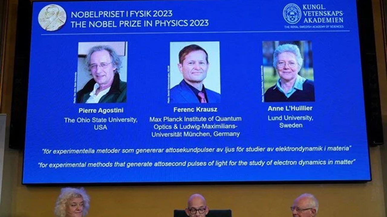 2023 Nobel Fizik Ödülü'nü Pierre Agostini, Ferenc Krausz Ve Anne L'huillier Kazandı