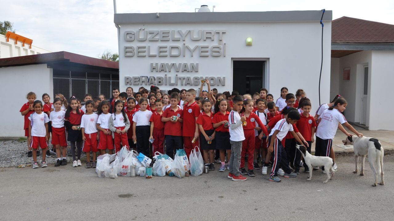 Güzelyurt bölge okulları, Gülyurt Belediyesi Hayvan Rehabilitasyon Merkezi’ne ziyaretler gerçekleştirdi