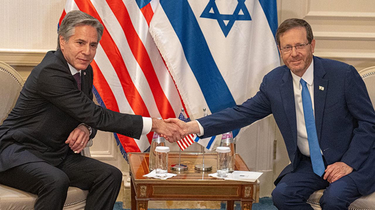ABD Dışişleri Bakanı Blinken İsrail Cumhurbaşkanı Herzog'la Görüştü