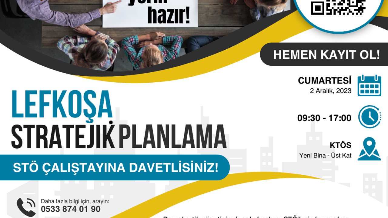 Sivil Toplum İnisiyatifi Derneği, Lefkoşa’daki Sivil Toplum Örgütlerine Yönelik Stratejik Planlama Çalıştayı Düzenliyor