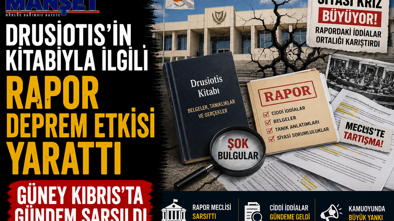 Drusiotis’in kitabına ilişkin rapor Güney Kıbrıs’ta deprem etkisi yarattı
