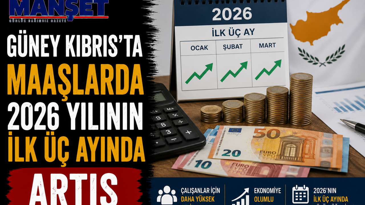 Güney Kıbrıs’ta maaşlarda 2026 yılının ilk üç ayında artış