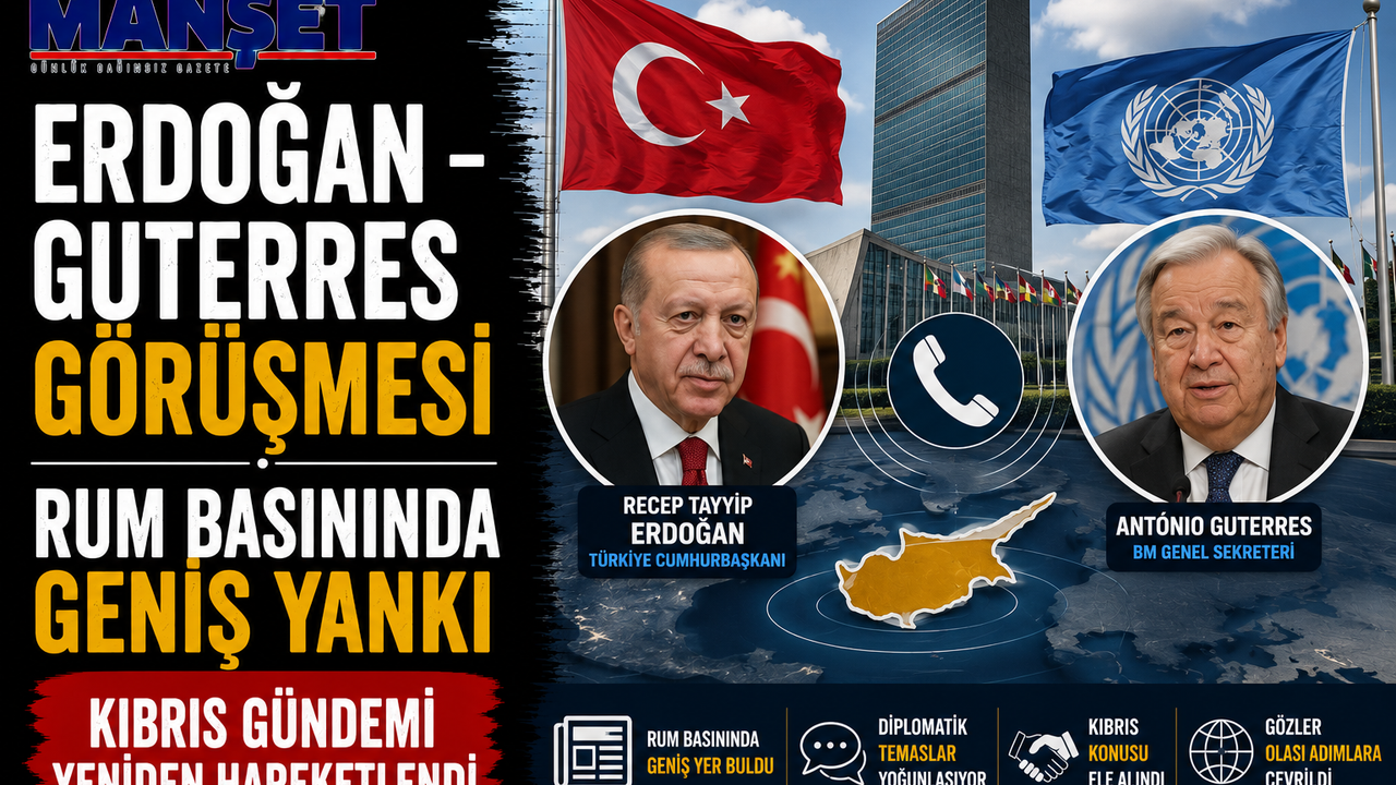 Türkiye Cumhurbaşkanı Erdoğan’ın BM Genel Sekreteri Guterres’le telefon görüşmesi Rum basınında