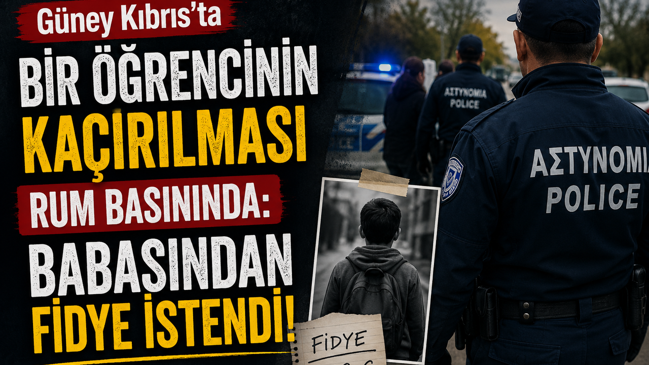 Güney Kıbrıs'ta bir öğrencinin kaçırılması Rum basınında: Babasından fidye istendi!