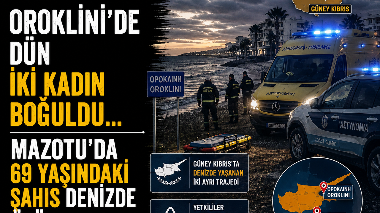 Oroklini'de dün iki kadın boğuldu...Mazotu'da 69 yaşındaki şahıs denizde ölü bulundu