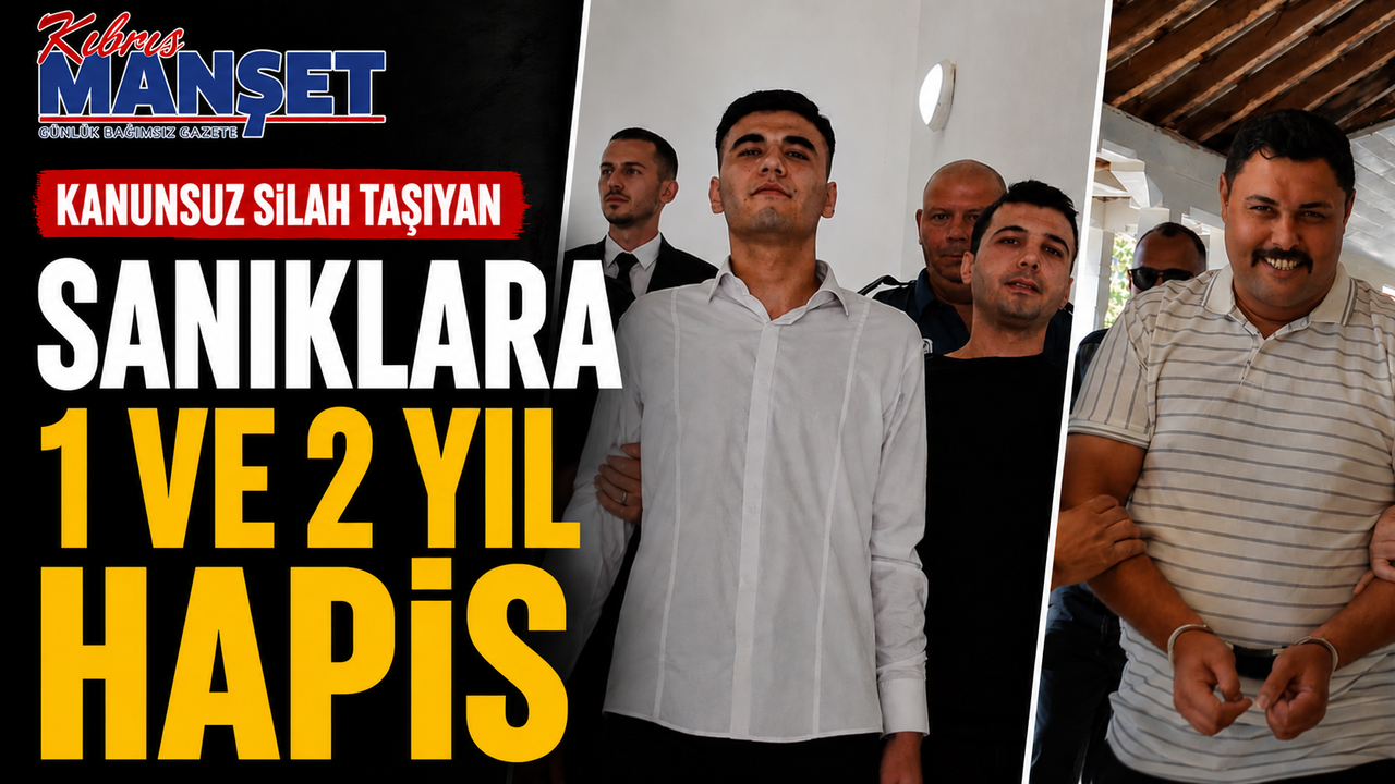 Kanunsuz silah taşıyan sanıklara 1 ve 2 yıl hapis