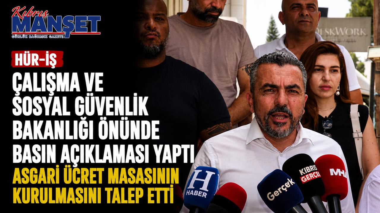HÜR-İŞ Çalışma ve Sosyal Güvenlik Bakanlığı önünde basın açıklaması yaptı