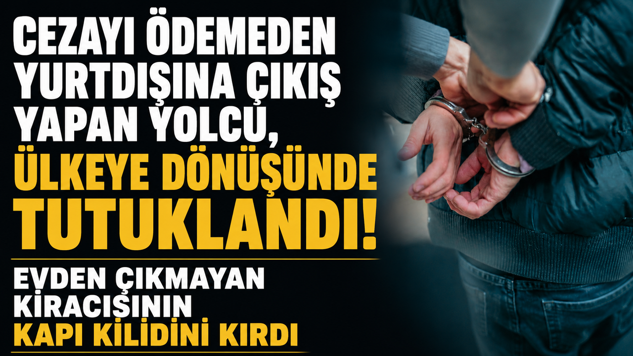 Cezayı ödemeden yurtdışına çıkış yapan yolcu, ülkeye dönüşünde tutuklandı