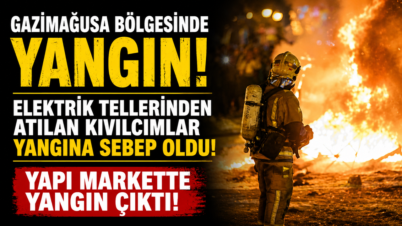 Gazimağusa bölgesinde yangın