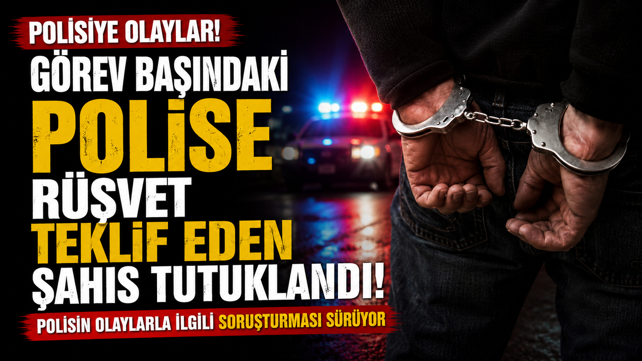 Görev başındaki polise rüşvet teklif eden şahıs tutuklandı