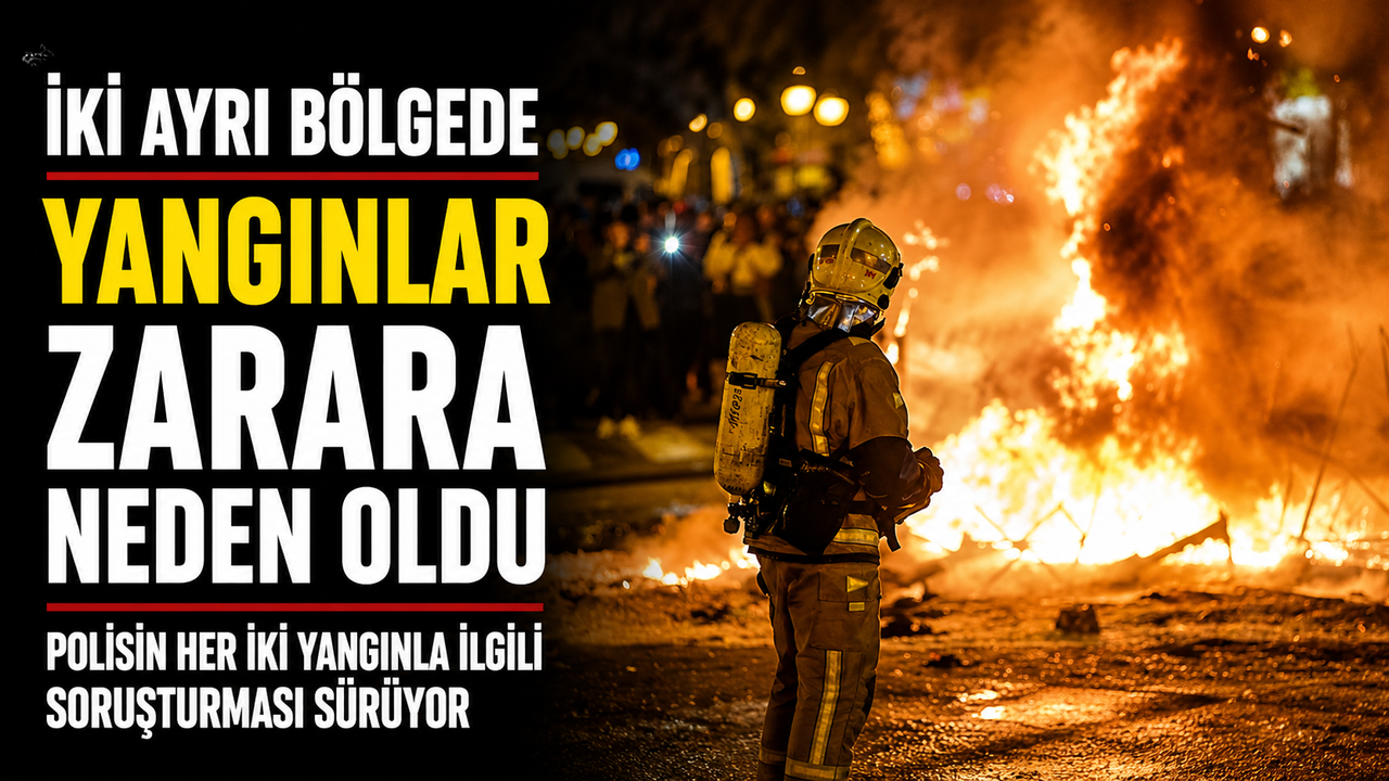 İki ayrı bölgede yangınlar zarara neden oldu
