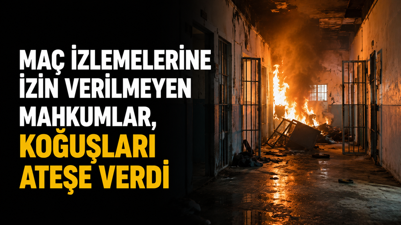 Maç izlemelerine izin verilmeyen mahkumlar, koğuşları ateşe verdi