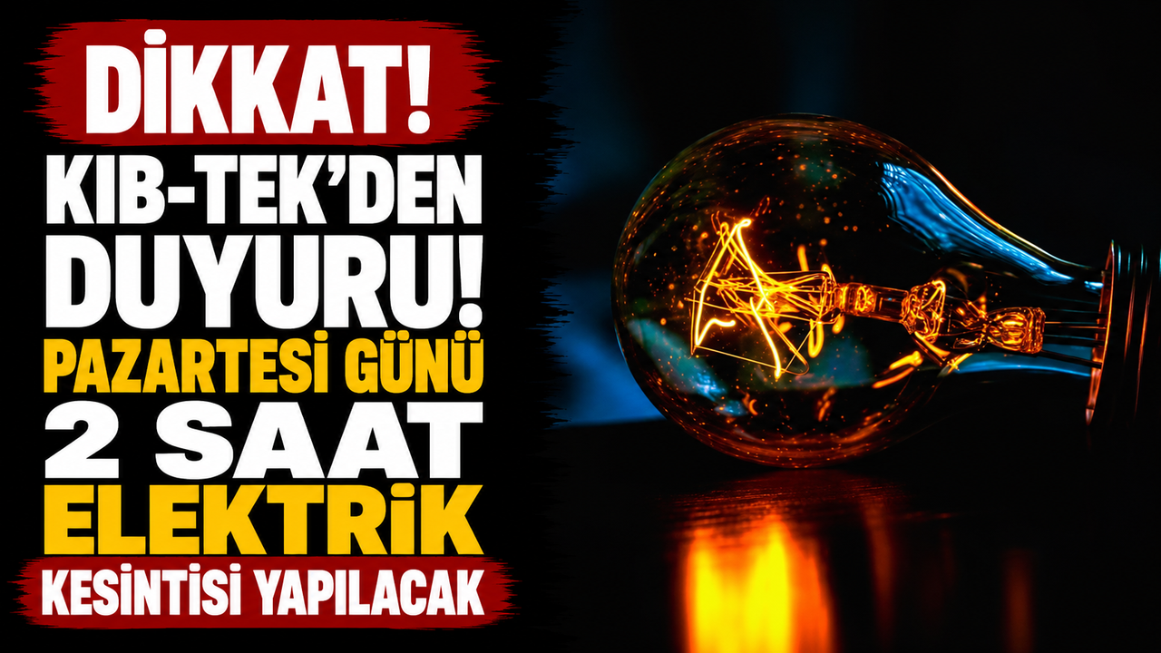 Pazartesi günü 2 saat elektrik kesintisi yapılacak