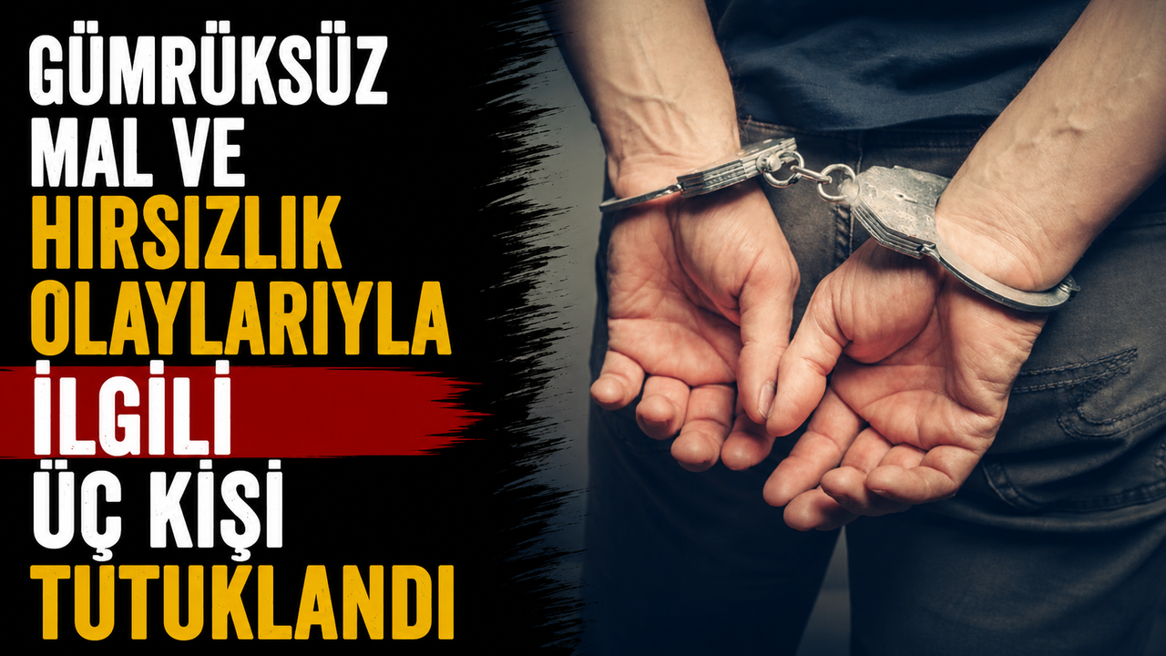 Gümrüksüz mal ve hırsızlık olaylarıyla ilgili üç kişi tutuklandı
