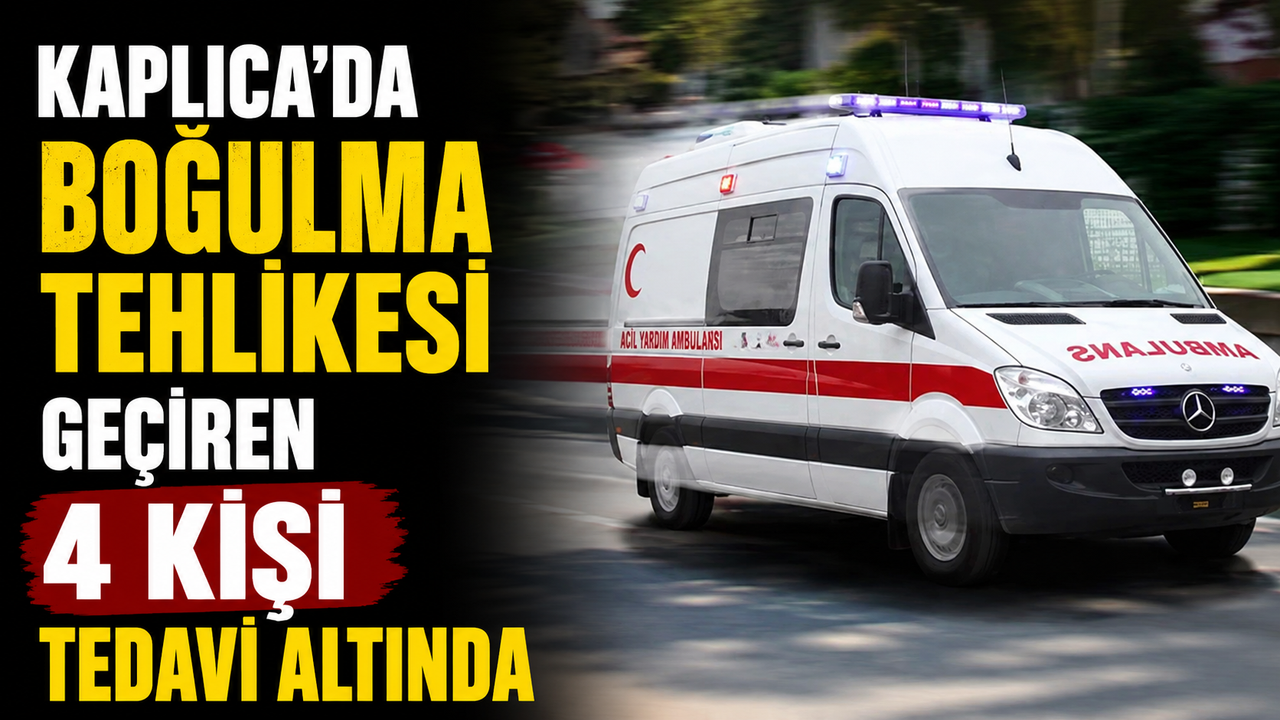 Kaplıca’da boğulma tehlikesi geçiren 4 kişi tedavi altında