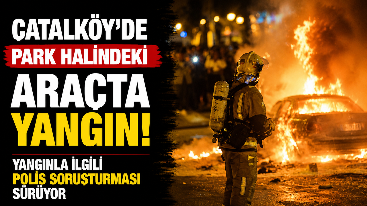 Çatalköy’de park halindeki araçta yangın…