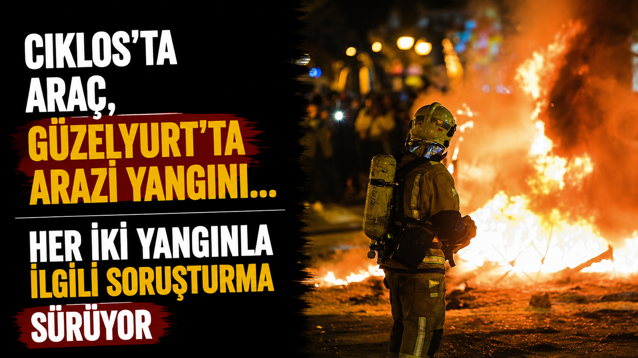 Ciklos’ta araç , Güzelyurt’ta arazi yangını…