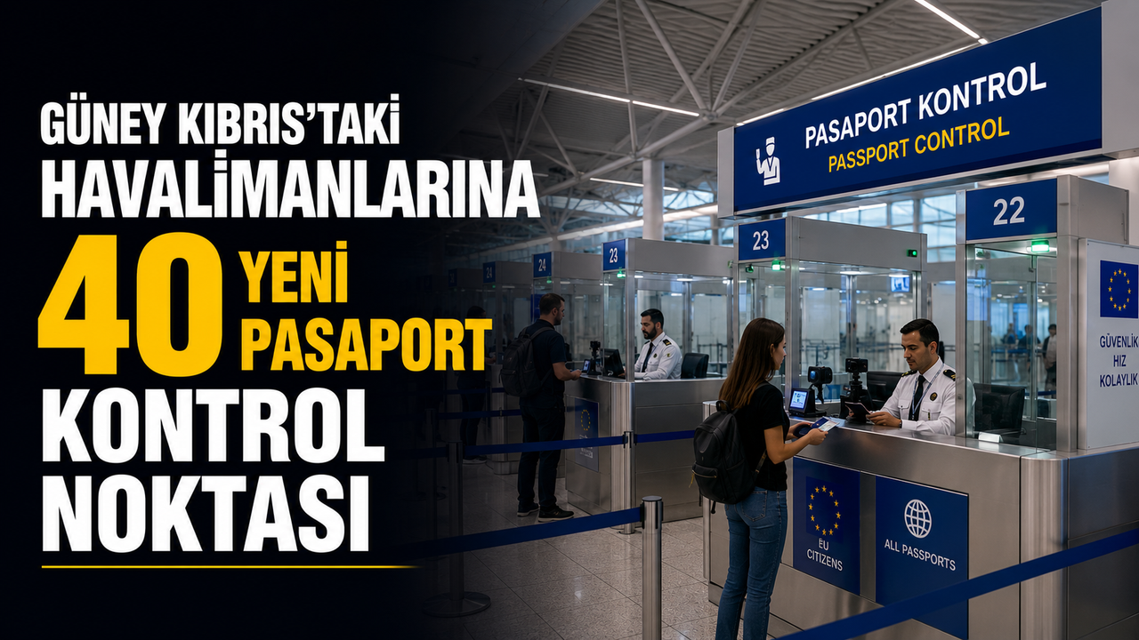 Güney Kıbrıs’taki havalimanlarına 40 yeni pasaport kontrol noktası