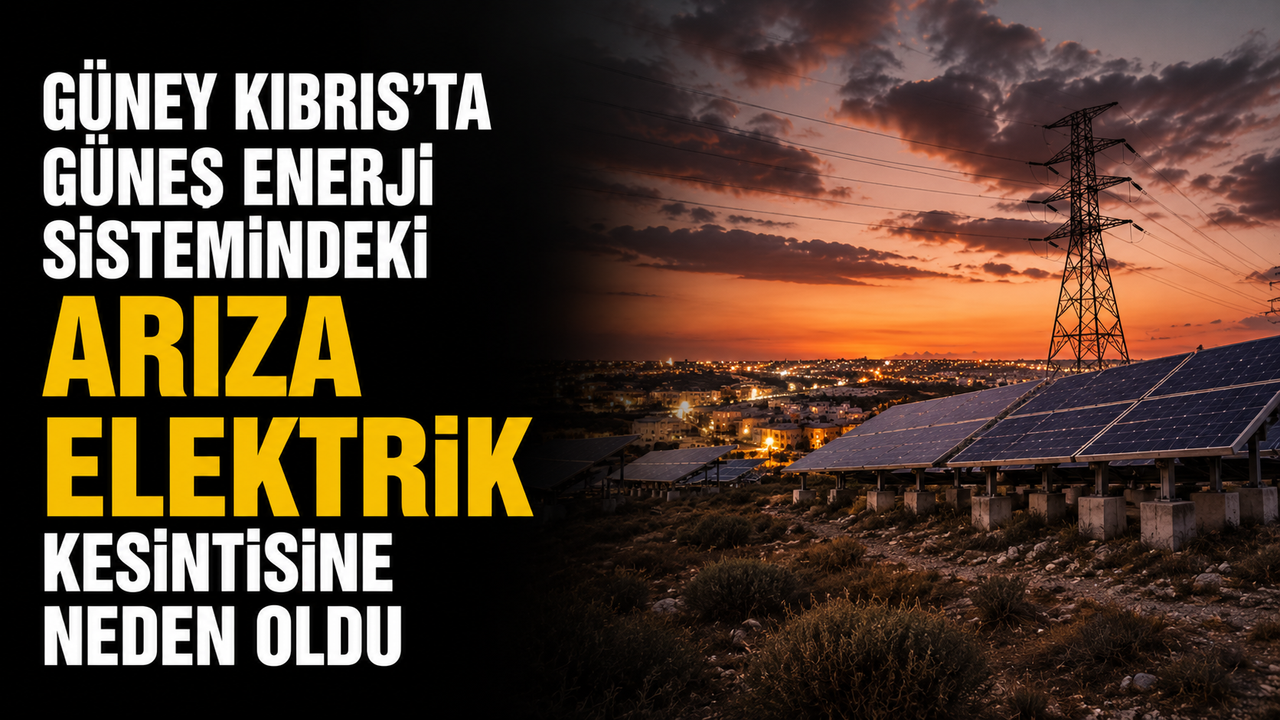 Güney Kıbrıs’ta güneş enerji sistemindeki arıza elektrik kesintisine neden oldu