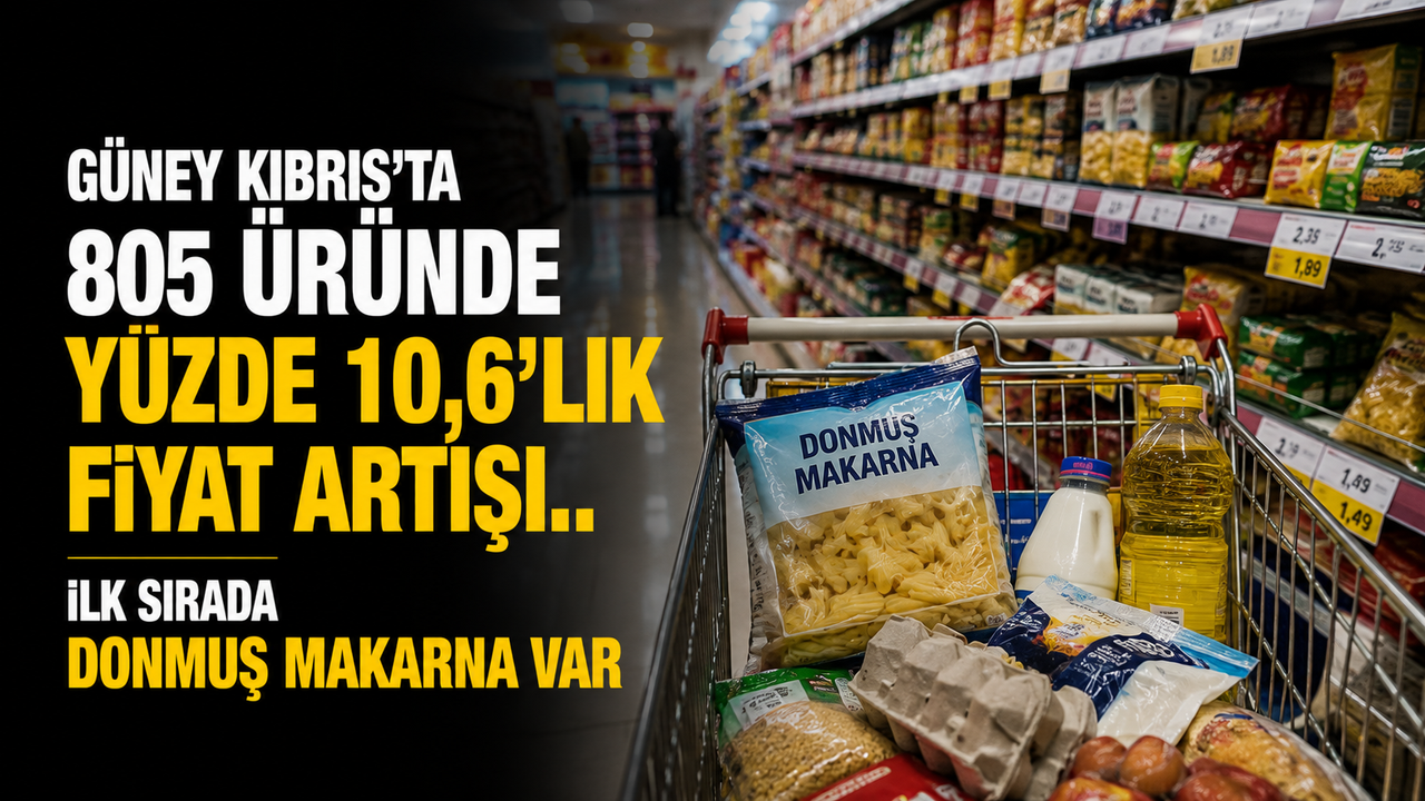 Güney Kıbrıs’ta 805 üründe yüzde 10,6'lık fiyat artışı.. İlk sırada donmuş makarna var