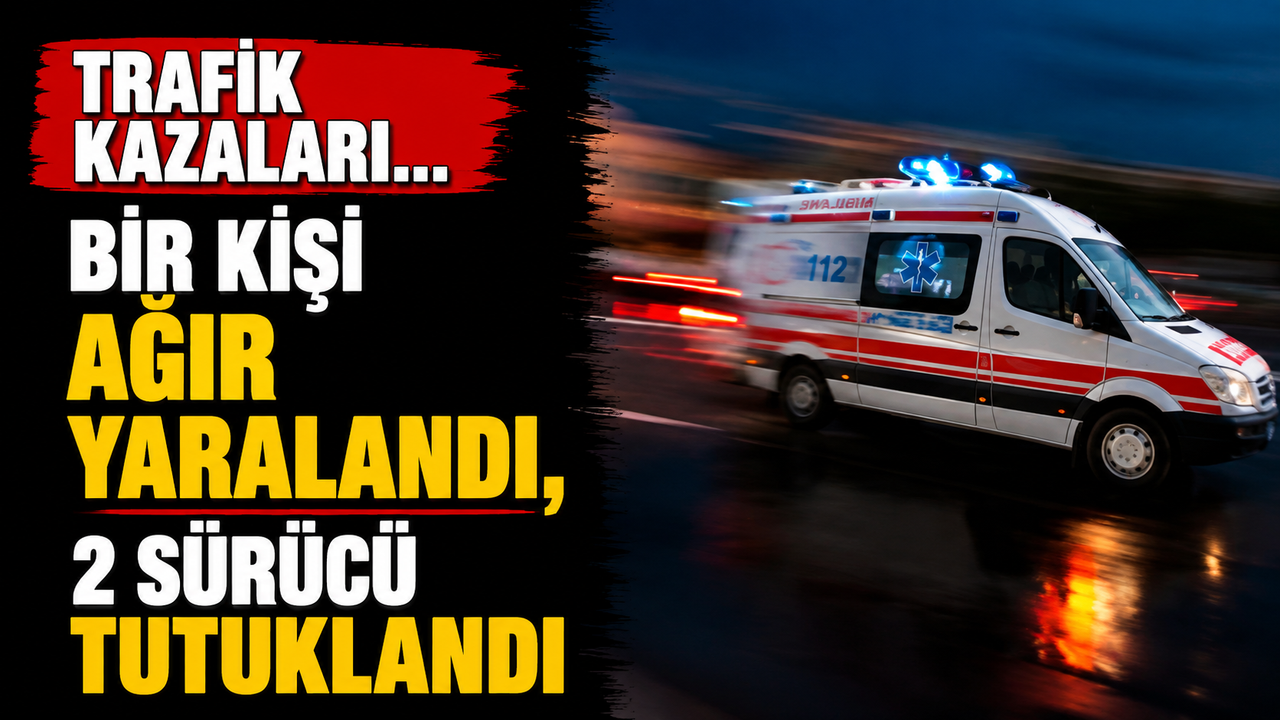 Trafik kazaları… Bir kişi ağır yaralandı, 2 sürücü tutuklandı