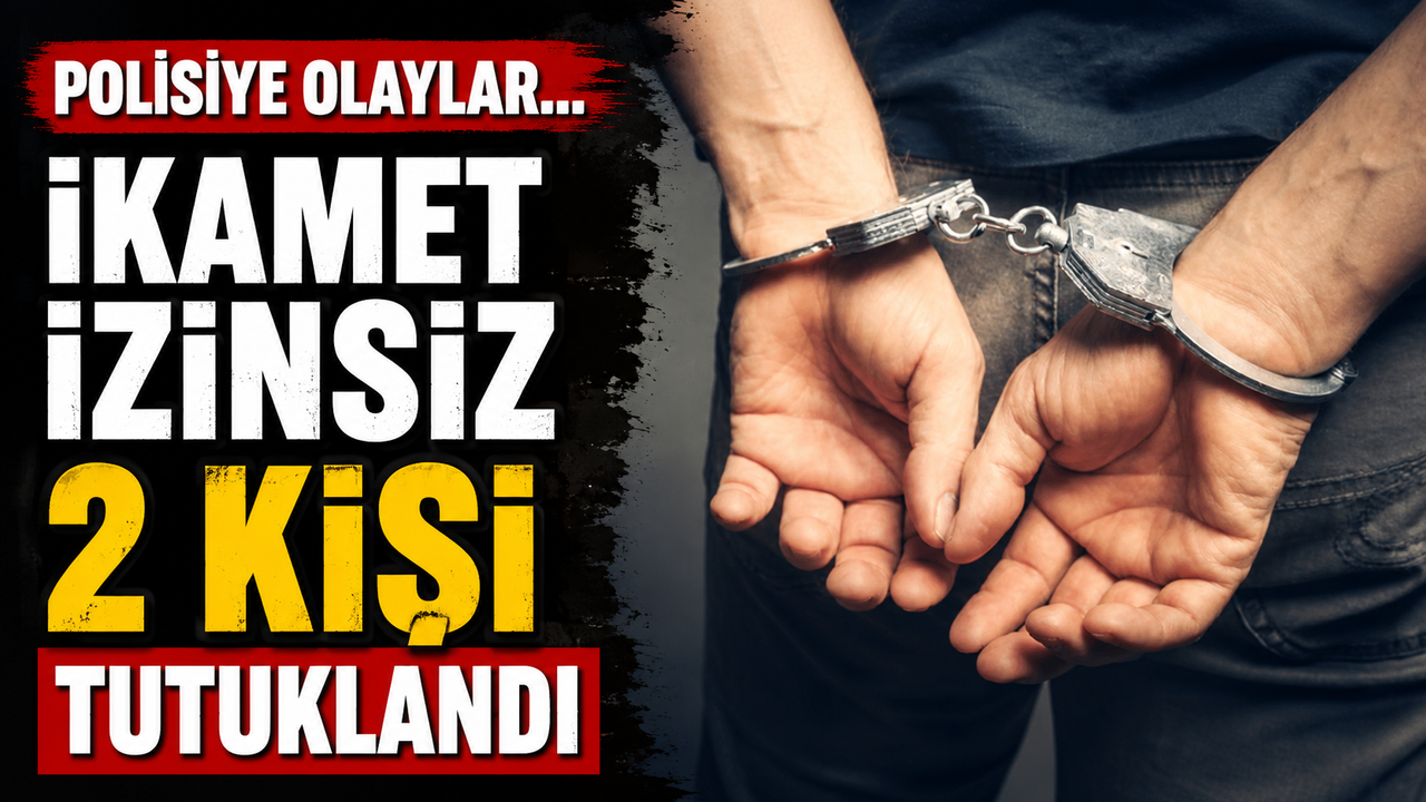 Polisiye olaylar...İkamet izinsiz 2 kişi tutuklandı