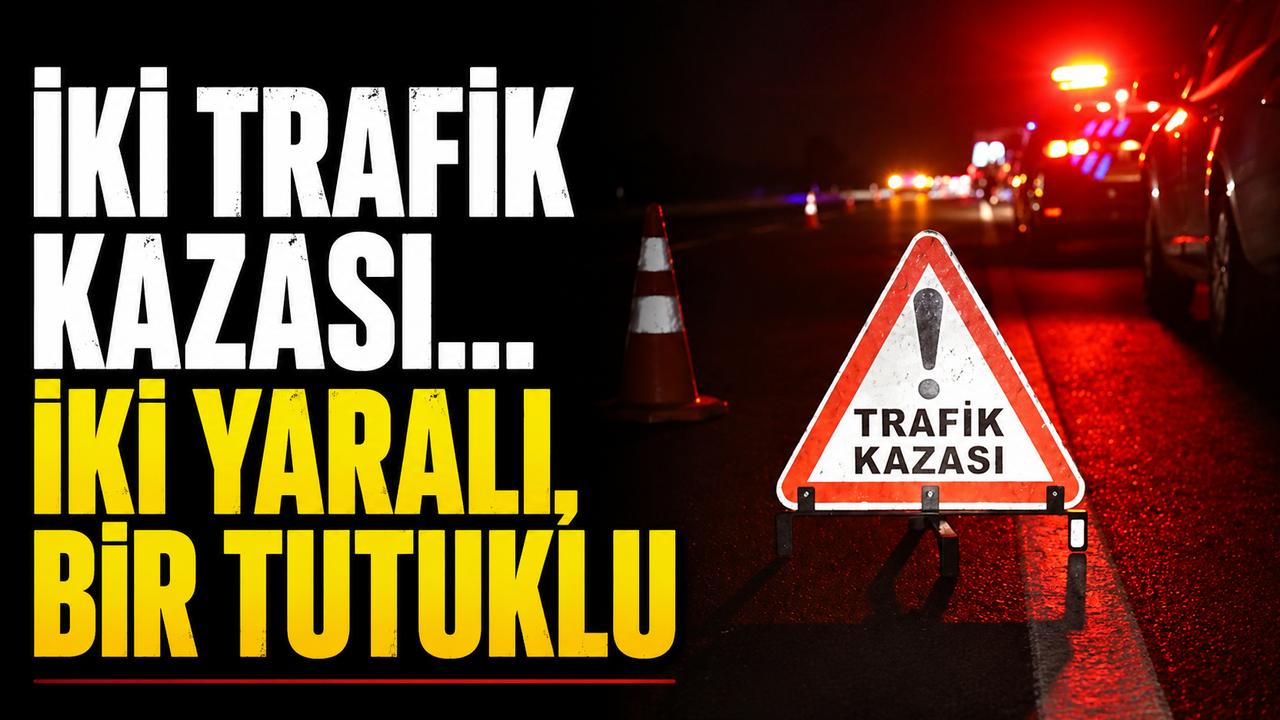 İki trafik kazası… İki yaralı, bir tutuklu