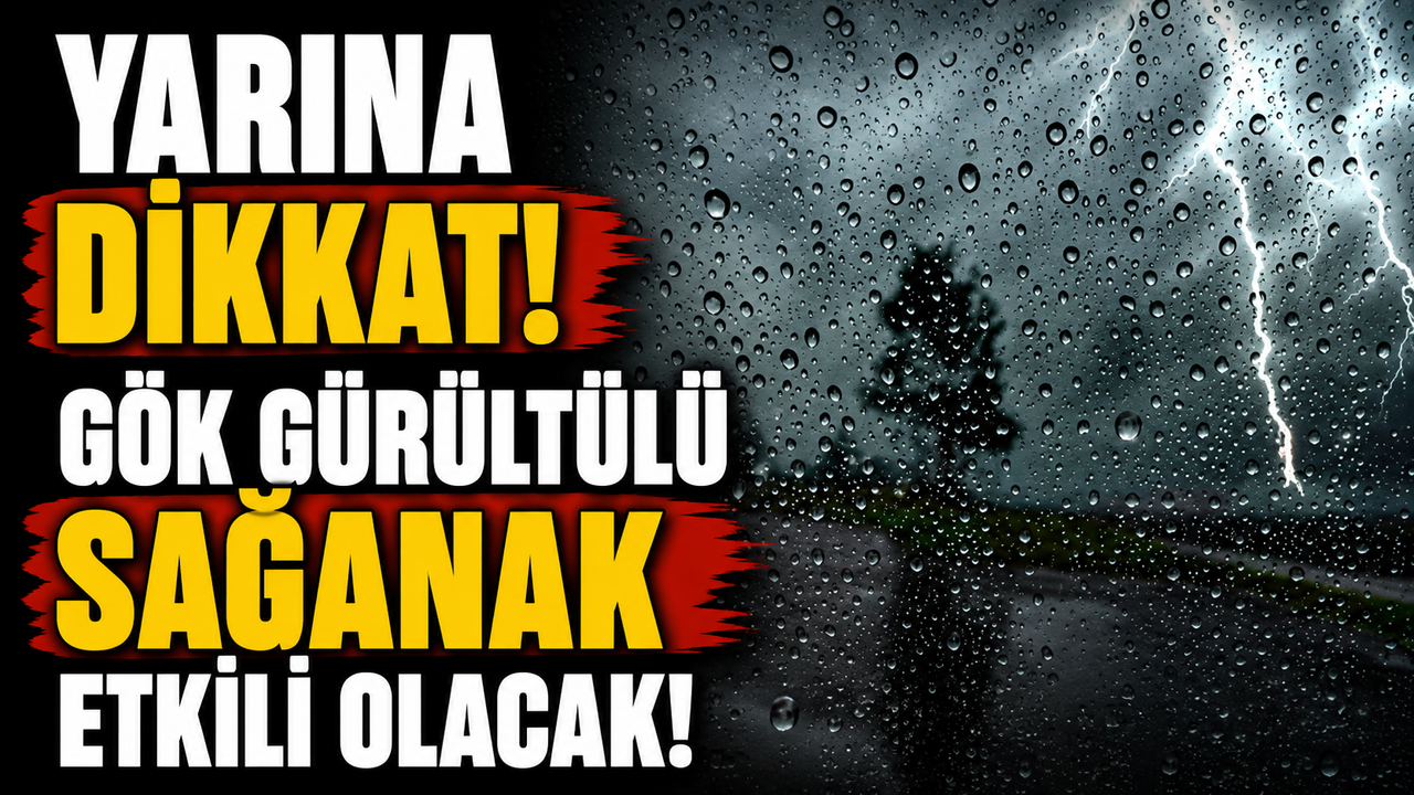 Yarına dikkat! Gök gürültülü sağanak etkili olacak!