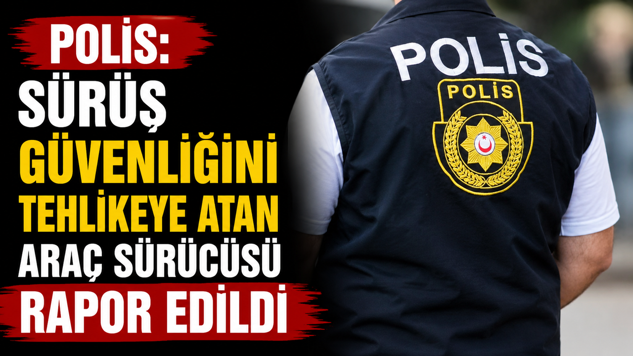 Polis: “Sürüş güvenliğini tehlikeye atan araç sürücüsü rapor edildi”