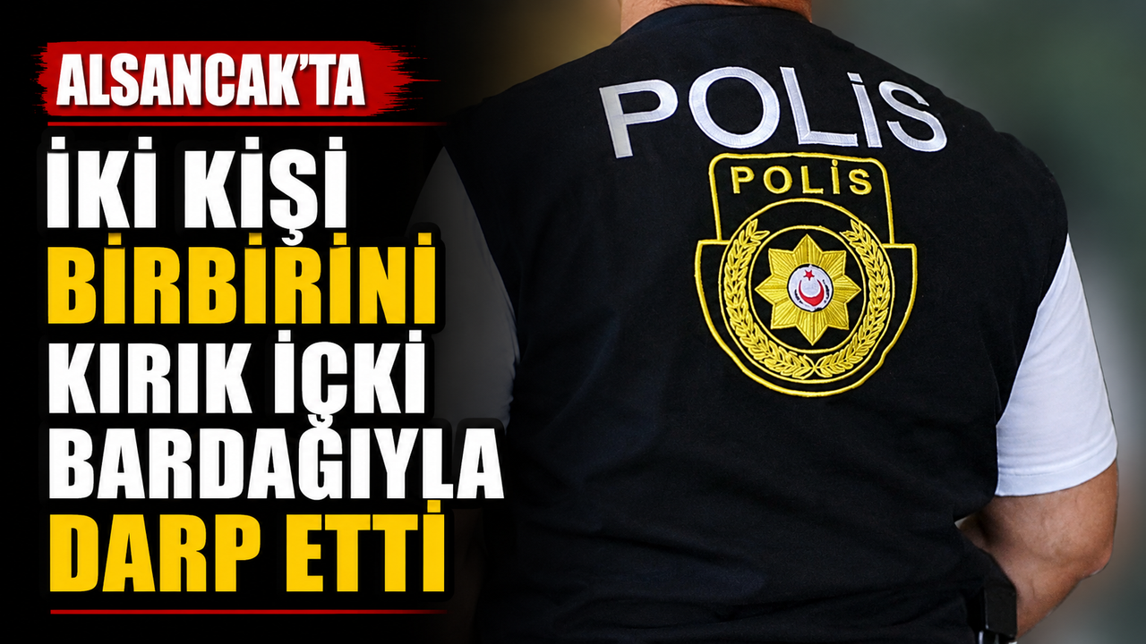 Alsancak’ta iki kişi birbirini kırık içki bardağıyla darp etti