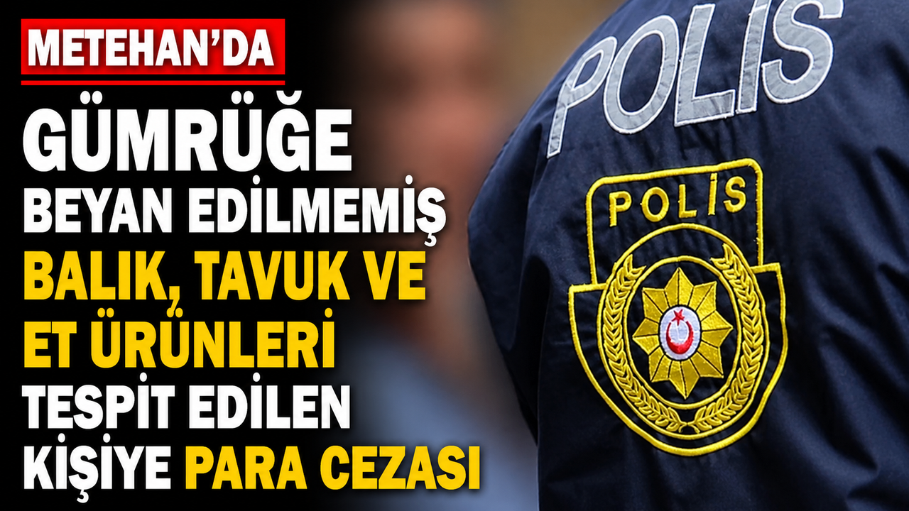 Metehan’da aracında gümrüğe beyan edilmemiş balık, tavuk ve et ürünleri tespit edilen kişiye para cezası...