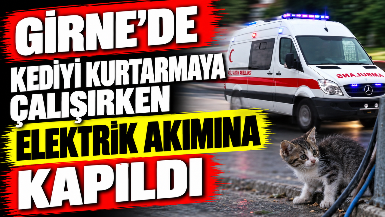 Girne’de kediyi kurtarmaya çalışırken elektrik akımına kapıldı