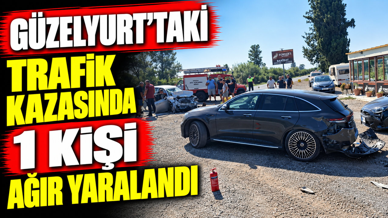 Güzelyurt’taki trafik kazasında 1 kişi ağır yaralandı
