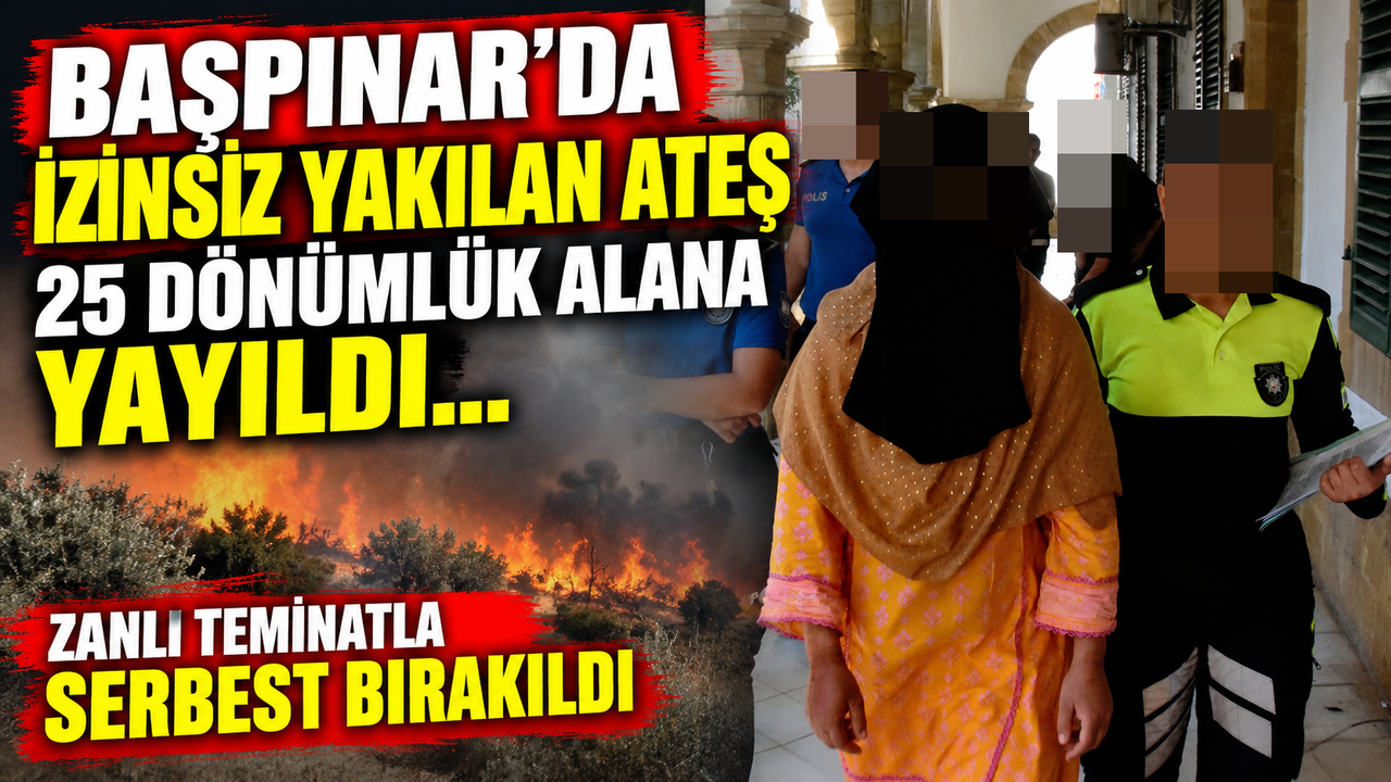 Başpınar’da izinsiz yakılan ateş 25 dönümlük alana yayıldı… Zanlı teminatla serbest bırakıldı