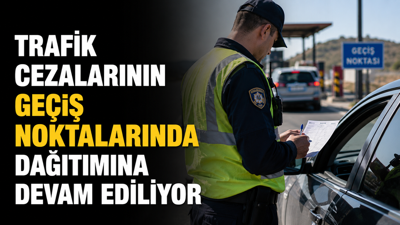 Trafik cezalarının geçiş noktalarında dağıtımına devam ediliyor