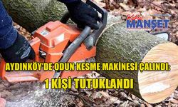 Aydınköy’de odun kesme makinesi çalındı : 1 kişi tutuklandı