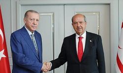 Cumhurbaşkanı Erdoğan, KKTC Cumhurbaşkanı Tatar ile baş başa görüştü