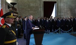 TC Cumhurbaşkanı Erdoğan Başkanlığındaki devlet erkanı, Anıtkabir'i ziyaret etti