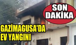 Gazimagusa'da ev yangını