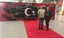 Ercan Havalimanı'na Türkiye Cumhuriyeti'nin 100. Yılı Nedeniyle Işıklı Atatürk Ve Türkiye Panoları Konuldu