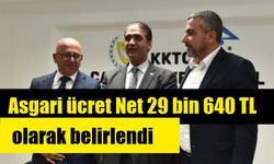 Asgari ücret Net 29 bin 640 TL olarak belirlendi