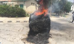 Hayvan üreticileri başbakanlık önünde balya ve lastik yaktı…
