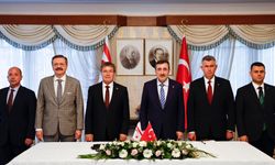 Türkiye Cumhurbaşkanı Yardımcısı Cevdet Yılmaz ile Başbakanı Ünal Üstel, mutabakat zaptını imzaladı